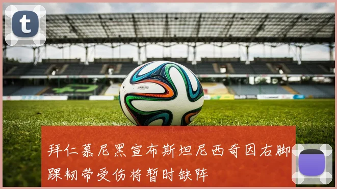 拜仁慕尼黑宣布斯坦尼西奇因右脚踝韧带受伤将暂时缺阵
